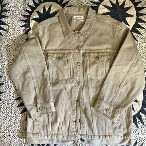 Madewell “Oversized Trucker” Tan Denim Jacket
